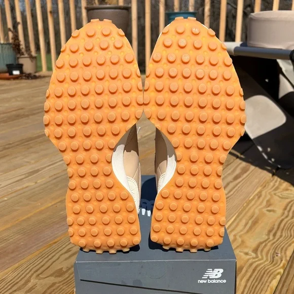 New Balance Beige and Tan Women's Sneakers - Picture 3 of 5